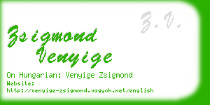 zsigmond venyige business card